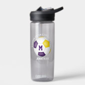 パープル金ゴールドスクールクラブチーム名 ウォーターボトル (左面)