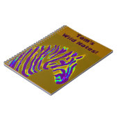 パープル金ゴールドストライプのゼブラカスタムー ノートブック (左側)