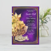 パープル金ゴールドスニーカーボール 招待状 (スタンド正面)