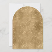 パープル金ゴールドスパークルクインセアニラバルーン招待状 招待状 (裏面)