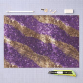 パープル金ゴールドスパークルグリッター誕生日 薄葉紙 (クラフト)