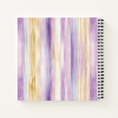 パープル金ゴールドスパークルグリッター ノートブック (裏面)