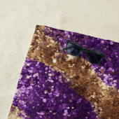 パープル金ゴールドスパークルグリッター ビーチタオル (インサイチュ)