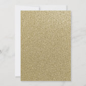 パープル金ゴールドスパークルフローラ30th誕生日招待状 招待状 (裏面)