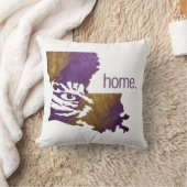 パープル金ゴールドタイガーアイルイジアナ州 クッション (ブランケット)