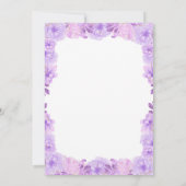 パープル金ゴールドティアラプリンセスキンセアニラ招待状 招待状 (裏面)