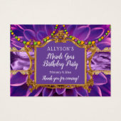 パープル金ゴールドトネエレガントマルディグラスバースデーパーティー (正面)