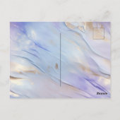 パープル金ゴールドドリームユニコーン ポストカード (裏面)