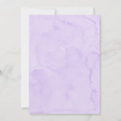 パープル金ゴールドバタフライフローラ誕生日 招待状 (裏面)