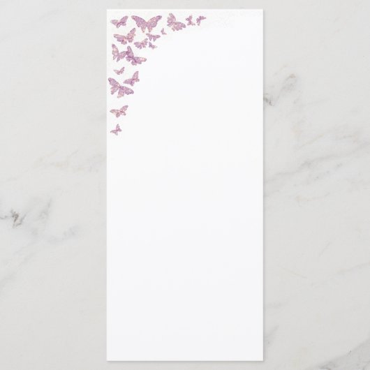 パープル金ゴールドバタフライボホエレガントブライダルシャワー メニュー (裏面)