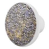 パープル金ゴールドヒョウ印刷 セラミックノブ (右)