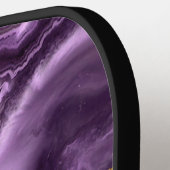 パープル金ゴールドピックボールパドルと名前をカスタムする ピックルボールラケット (左詳細)