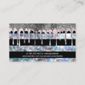 パープル金ゴールドフレーク |グリッターの連続 |武ストライプの西 名刺 (裏面)