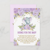 パープル金ゴールドフローラゾウベビー エンクロージャーカード (正面/裏面)