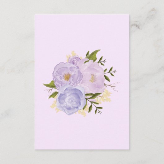 パープル金ゴールドフローラゾウベビー エンクロージャーカード (裏面)