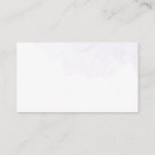 パープル金ゴールドフローラバタフライ書籍ベビーチケット エンクロージャーカード (裏面)