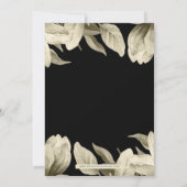 パープル金ゴールドフローラ春の結婚式ブライダルシャワー 招待状 (裏面)