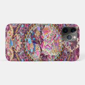 パープル金ゴールドブルーペルシャフローラ花孔雀 Case-Mate iPhoneケース (裏面(横))