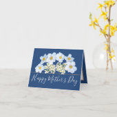 パープル金ゴールドブーケアネモンオーキッドマザーズデイ カード (黄色い花)