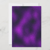 パープル金ゴールドプリンスベビーシャワー 招待状 (裏面)