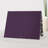 パープル金ゴールドホリースノーフォトホリデーカード カード (裏面)