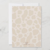 パープル金ゴールドホーリーカウボーホパンパスガールベビーシャワー 招待状 (裏面)