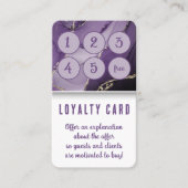 パープル金ゴールドマーブルメディカルスパスキンケア美しい ロイヤリティカード (正面)