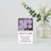 パープル金ゴールドマーブルメディカルスパスキンケア美しい ロイヤリティカード (スタンド正面)