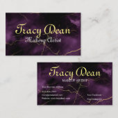 パープル金ゴールドマーブルモダンシンプルプロフェッショナル 名刺 (正面/裏面)