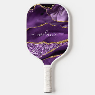 パープル金ゴールドマーブル名前をカスタムするピックボールパドル ピックルボールラケット