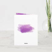 パープル金ゴールドユニコーン赤ちゃんシャワーありがとう カード (裏面)