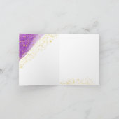 パープル金ゴールドユニコーン赤ちゃんシャワーありがとう カード (内部)