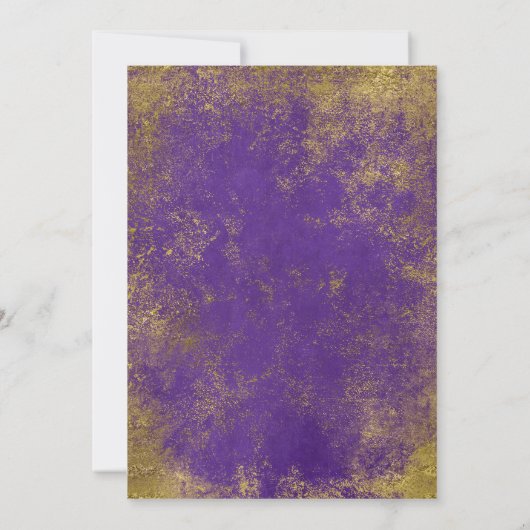 パープル金ゴールドライツリタイアメントパーティの招待状 招待状 (裏面)