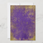 パープル金ゴールドライツ卒業パーティー招待状 招待状 (裏面)