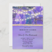 パープル金ゴールドライトイーサリアインクブリデスメイドランチ 招待状 (正面)