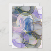 パープル金ゴールドライトイーサリアインクブリデスメイドランチ 招待状 (裏面)