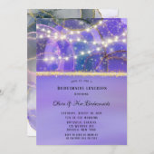 パープル金ゴールドライトイーサリアインクブリデスメイドランチ 招待状 (正面/裏面)