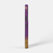 パープル金ゴールドルイジアナ州イニシャル名 SAMSUNG GALAXYケース (右側面)