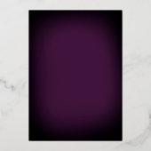 パープル金ゴールドレースティアラキンセアニェラフォイル 箔招待状 (裏面)