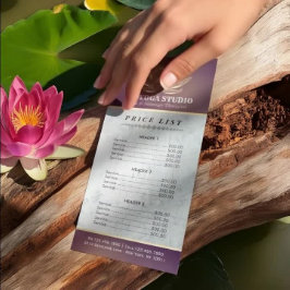 パープル金ゴールドロータスYOGA霊気インストラクター価格表 ラックカード