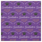 パープル金ゴールド卒業パーソナライズされた卒業生 ファブリック (見本)