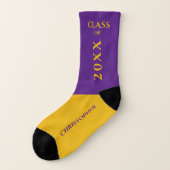 パープル金ゴールド卒業 ソックス (左外側)