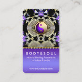 パープル金ゴールド反射マンダラホリスティックー癒し 名刺 (裏面)