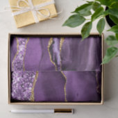 パープル金ゴールド大理石ティッシュペーパーと名前をカスタムする 薄葉紙 (ギフト)