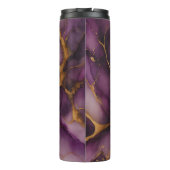 パープル金ゴールド大理石抽象芸術 タンブラー (裏面)