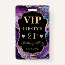 パープル金ゴールド天空グリッターアゲート誕生日VIP