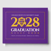 パープル金ゴールド学校大学卒業 ゲストブック (正面)