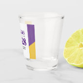 パープル金ゴールド学校大学卒業 ショットグラス (右)