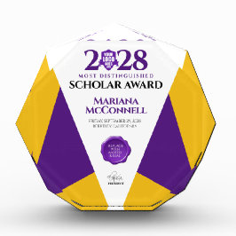 パープル金ゴールド学校大学卒業 フォトブロック