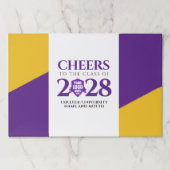 パープル金ゴールド学校大学卒業 ペーパーパッド (正面)